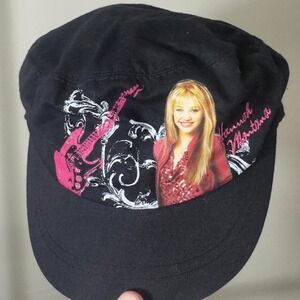 Y2K black and pink Hannah Montana short brim hat